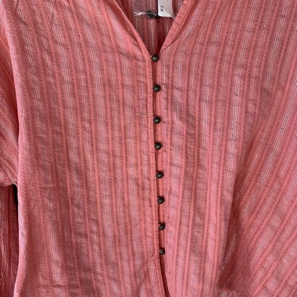 Pilcro Pink Long Sleeve Button Down Blouse - Picture 11 of 11